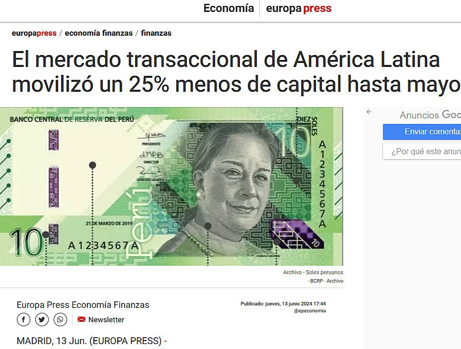 El mercado transaccional de Amrica Latina moviliz un 25% menos de capital hasta mayo